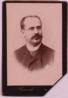 Garcia de Galdeano Zoel, ritratto con dedica a Loria